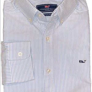 Vineyard Vines Large Stripped Button Down Slim Fit